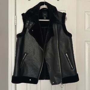 Forever 21 • Black Faux Leather Vest